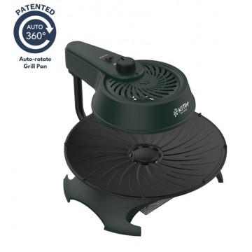 KITH SMOKELESS BBQ GRILL (KNOB CONTROL) FOREST GREEN | PATENTED 360° AUTO ROTATE GRILL PAN - SBG-KS-G1